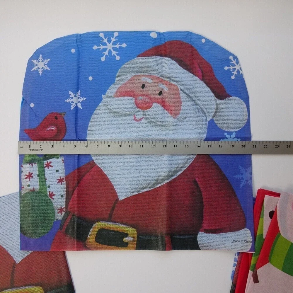 Clearance💎5/$25 Lot 6 Snowman Santa Claus Disposable Chair Covers Christmas